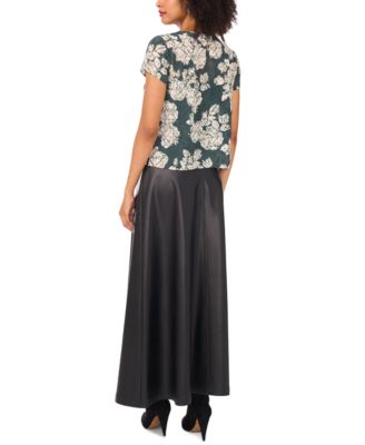 Women's Cap-Sleeve Cowl Neck Blouse