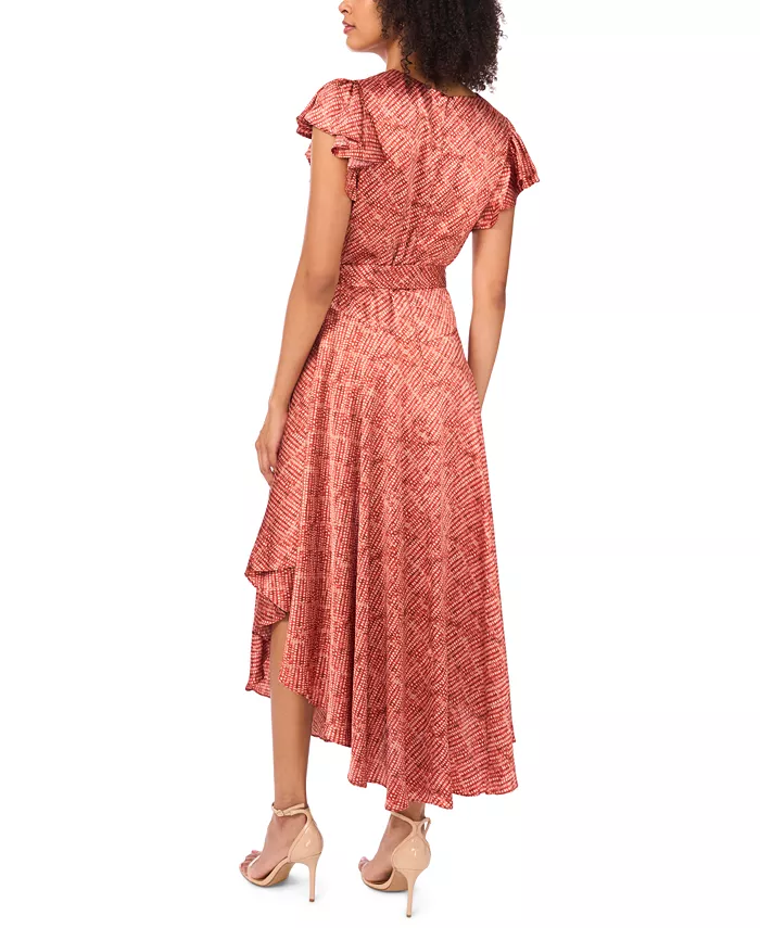 Women's Flutter Sleeve Tie Waist Dress - thumbnail 2
