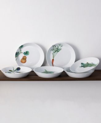 Kyoka Shunsai Set of 6 Coupe Dinner Bowls, 9-3/4", 43 oz.