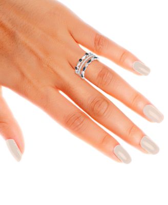 Blue & White Diamond Ring (1/4 ct. t.w.) in Sterling Silver