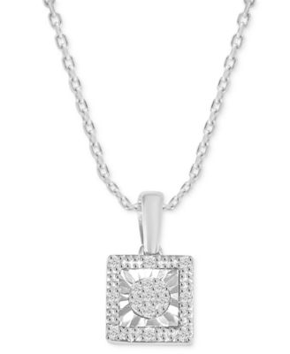 2-Pc.Diamond Pendant and Earrings Set (1/5 ct. t.w.) in Sterling Silver