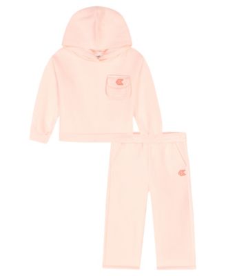 Calvin Klein - Girls 2T-6X Fleece Hoodie and Pants, 2-Piece Set