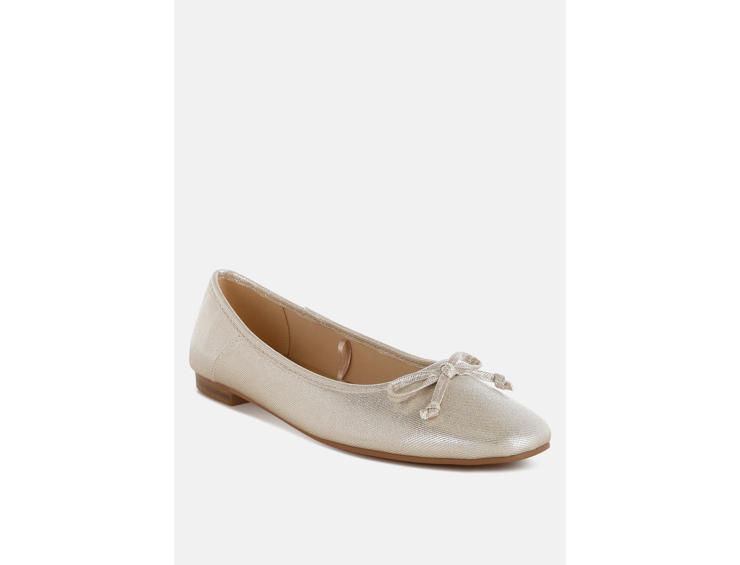 Женские балетки Rag & Co Agshin Metallic Ballet Flats, цвет: Золотой — фото 5