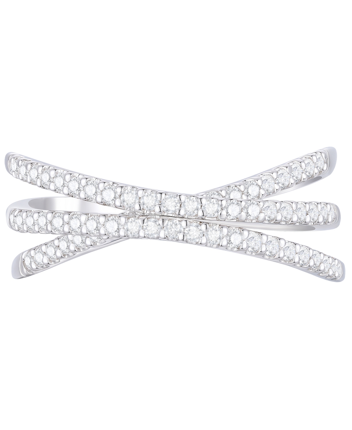 Macy's Diamond Ring (1/2 Ct. T.w.) In Sterling Silver In Silver