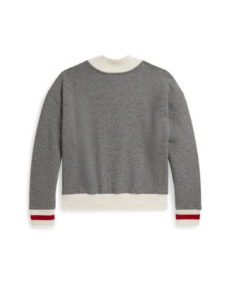 Girls' 7-16 Flag Mock Neck Sweatshirt