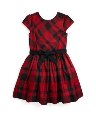 Polo Ralph Lauren - Girls 7-16 Short-Sleeve Plaid Taffeta Dress