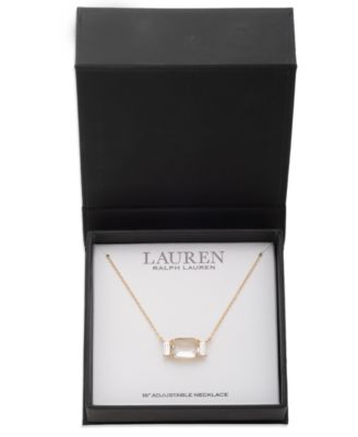 Glass Stone Pendant Necklace