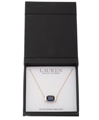 Glass Stone Pendant Necklace