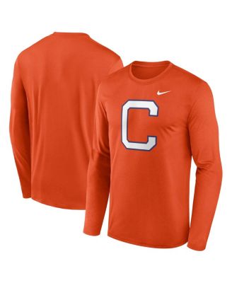 Nike - Men's Orange Clemson Tigers Primetime Alternate Logo Legend Performance Long Sleeve T-Shirt
