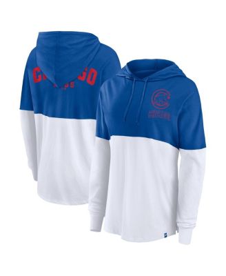 Fanatics - Women's Royal/White Chicago Cubs Backup Option Pullover Hoodie