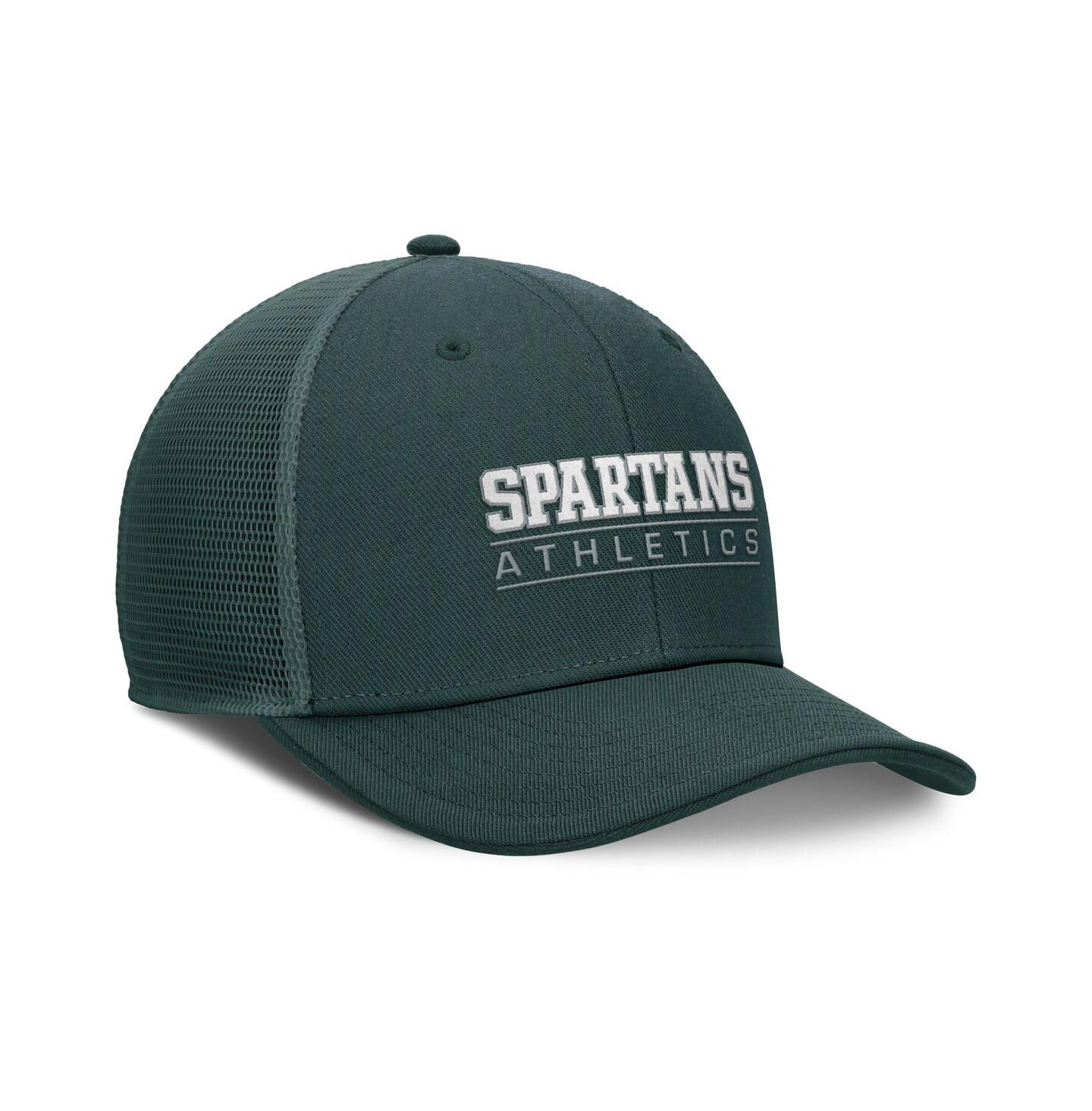 Мужская кепка Nike Green Michigan State Spartans Rise Adjustable Hat — фото 3