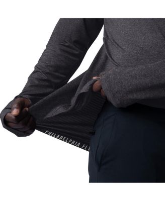 Men's Black Philadelphia Flyers Fast Track Raglan Long Sleeve Hoodie T-Shirt