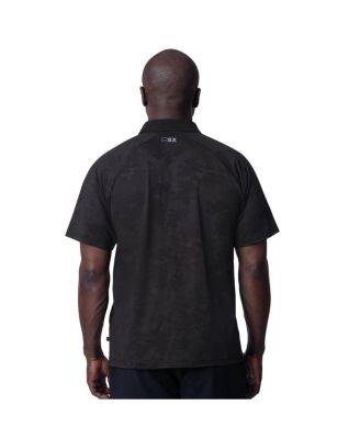 Men's Black Las Vegas Raiders Baseline Raglan Polo Shirt