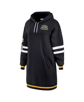 WEAR by Erin Andrews Women's Black Pittsburgh Steelers Hoodie Dress - Macy's
