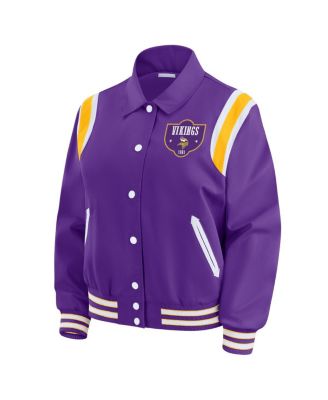 Women's Purple Minnesota Vikings Varsity Lightweight Full-Snap Jacket