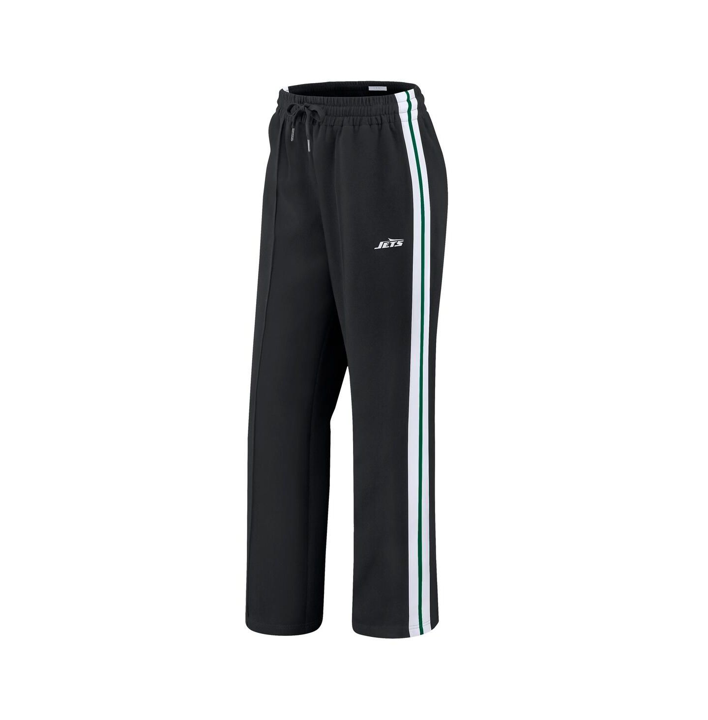 Женские брюки WEAR by Erin Andrews Black New York Jets Color Block Straight Leg — фото 2