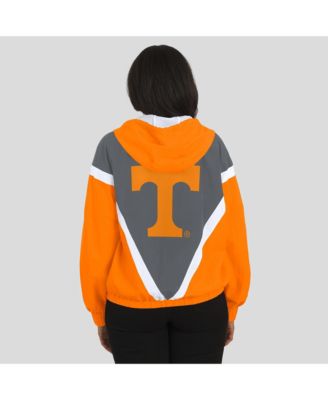Women's Tennessee Orange/Gray Tennessee Volunteers Color Block Full-Zip Hoodie Windbreaker Jacket