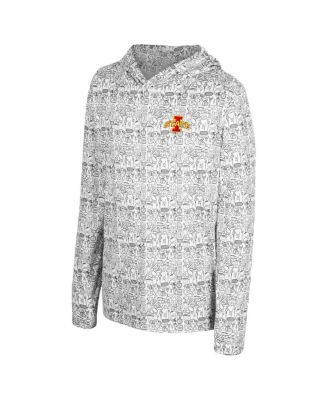 Big Boys and Girls Black Iowa State Cyclones All-Over Print Hoodie