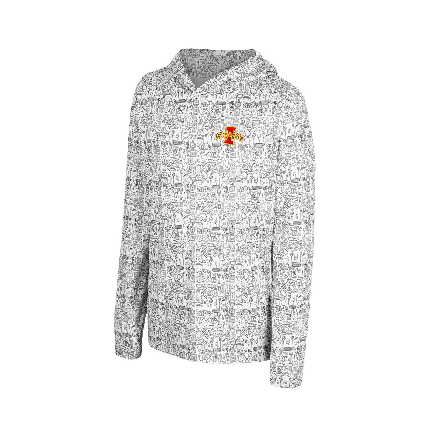 Детское худи Colosseum Black Iowa State Cyclones All-Over Print — фото 2