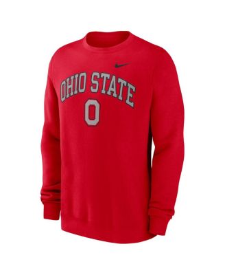 Men's Scarlet Ohio State Buckeyes Arch Pullover Sweatshirt