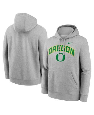 Nike - Men's Gray Oregon Ducks Club Fleece Arch Pullover Hoodie