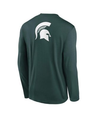 Men's Green Michigan State Spartans Primetime Campus 2-Hit Legend Dri-FIT Long Sleeve T-Shirt
