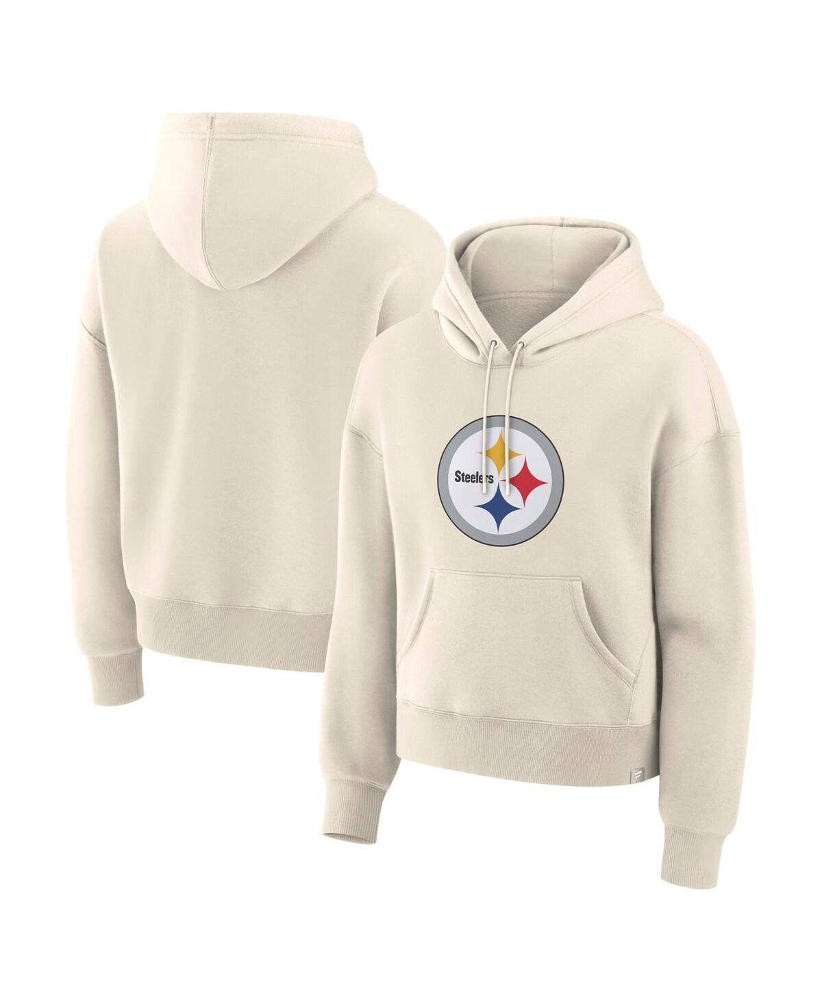 Fanatics Women's Cream Pittsburgh Steelers Dove Legacy Pullover Hoodie In Neutral
