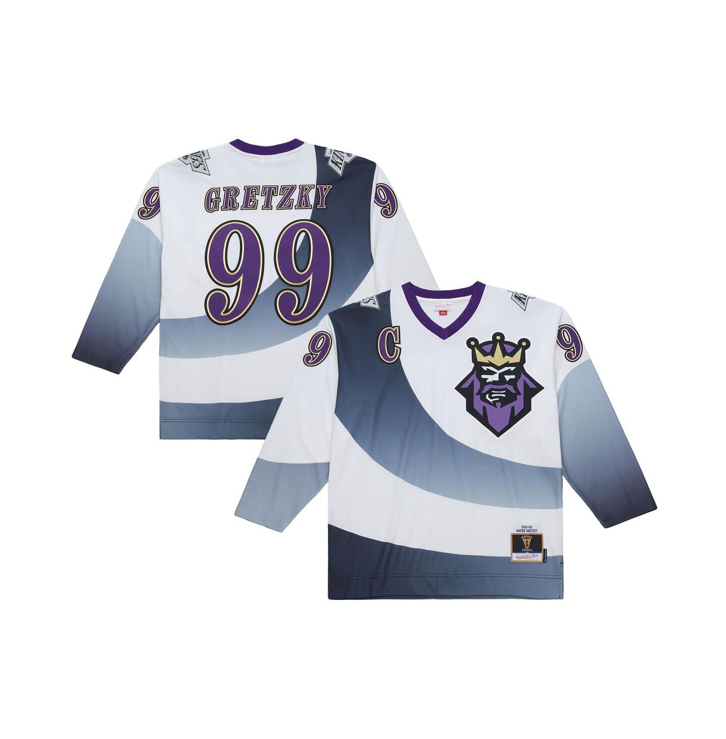 Мужской топ Mitchell & Ness Wayne Gretzky White Los Angeles Kings 1995-96 Power Play Jersey — фото 1