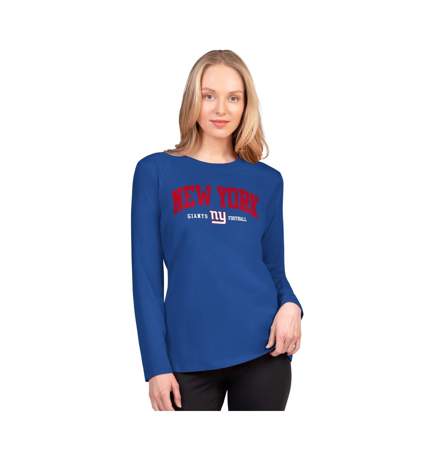 Женская футболка G-III 4Her by Carl Banks Royal New York Giants Best Play Long Sleeve — фото 1