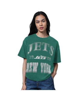 Starter - Women's Heather Green New York Jets Oversized Hall of Fame T-Shirt