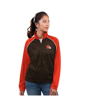 G-III 4Her by Carl Banks - Women's Brown Cleveland Browns Replay Full-Zip Track Jacket