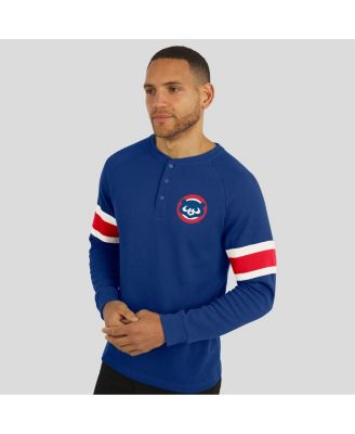 Men's Darius Rucker Collection by Fanatics Royal Chicago Cubs Waffle-Knit Raglan Long Sleeve Henley T-Shirt
