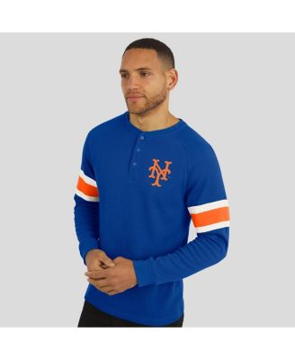 Men's Darius Rucker Collection by Fanatics Royal New York Mets Waffle-Knit Raglan Long Sleeve Henley T-Shirt