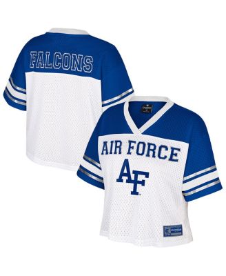 Colosseum - Women's White Air Force Falcons Treasure Cropped Football Jersey