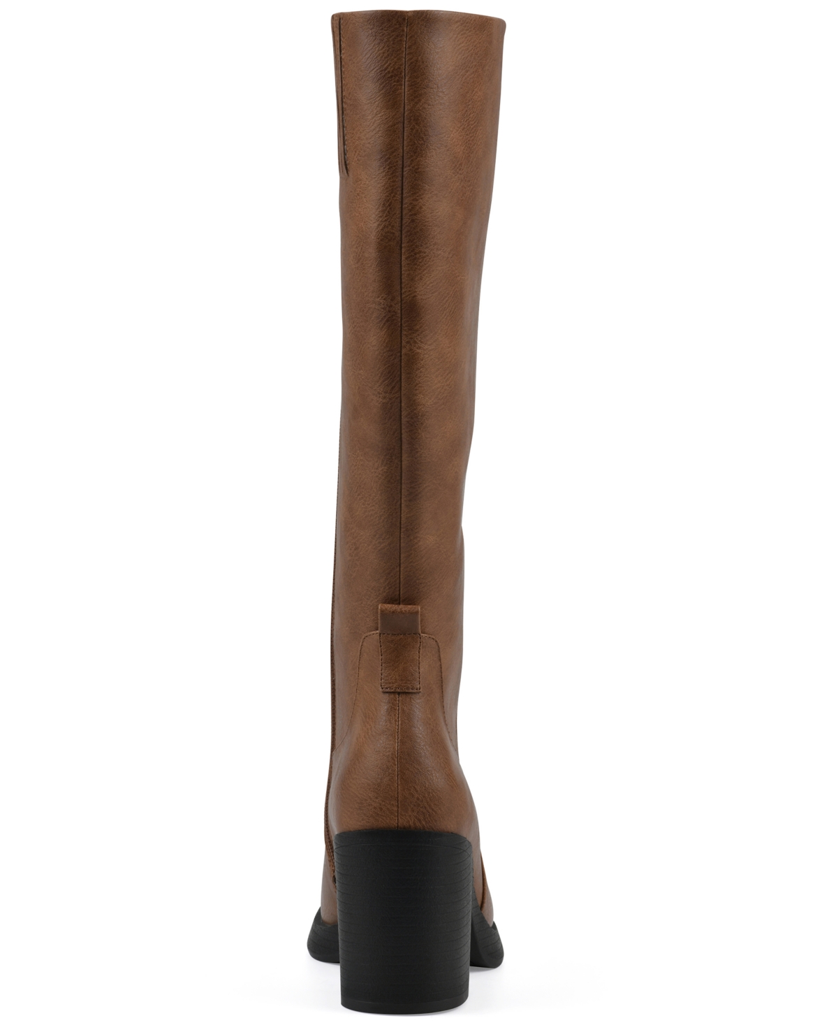 White Mountain Women's Mackle Tall Shaft Wide Calf Block Heel Boots In Brown