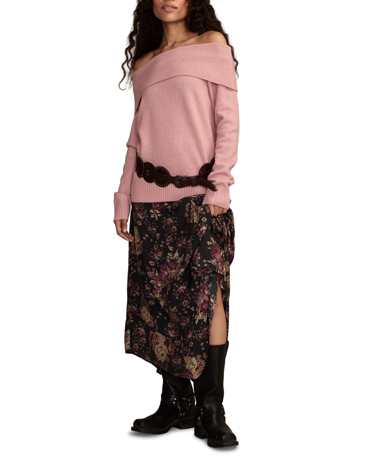 Lucky Brand Women's Cloud Off The Shoulder Pull On Sweater In Purple