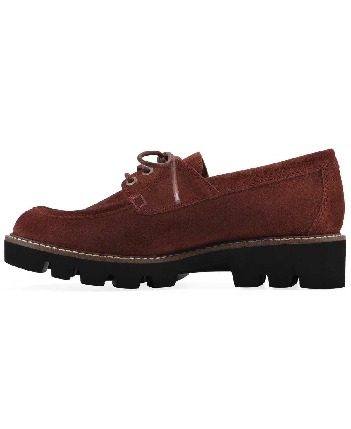 White Mountain Women's Gino Lug Sole Loafers In Burgundy