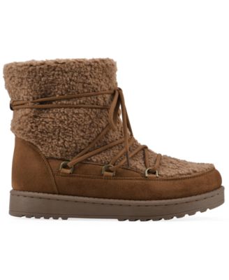 Women's Isador Faux Sherpa Lace-up Boots