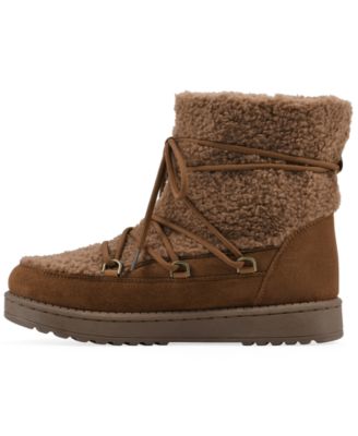 Women's Isador Faux Sherpa Lace-up Boots