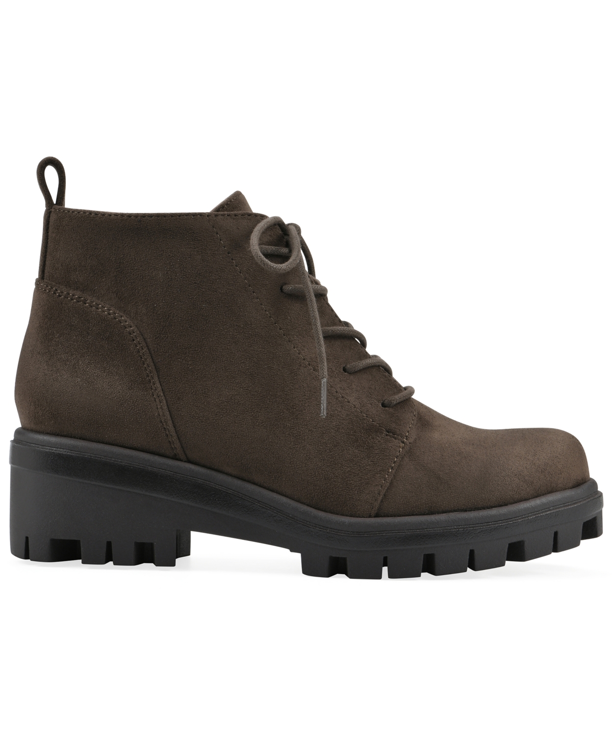 White Mountain Women's Tariq Lug Sole Lace-up Booties In Green