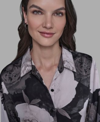 Women's Floral Print Long Sleeve Top