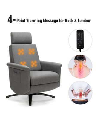 Massage Recliner Chair Swivel Single Sofa Lounge w/Adjustable Headrest