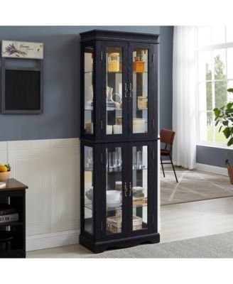 Exquisite Six-Tier Display Cabinet with Illuminated Showcase