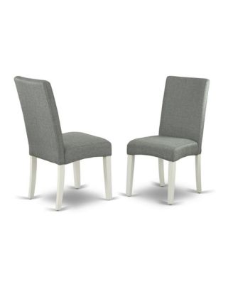 5-Pc Dining Room Set - 4 Dining Padded Chairs and 1 Modern Rectangular Cement Breakfast Table Top with High Chair Back