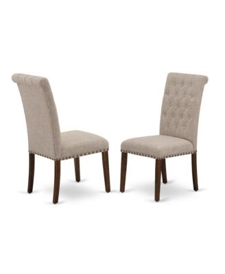 Wood 3-Piece Dining Set with Table and 2 Upholstered Chairs