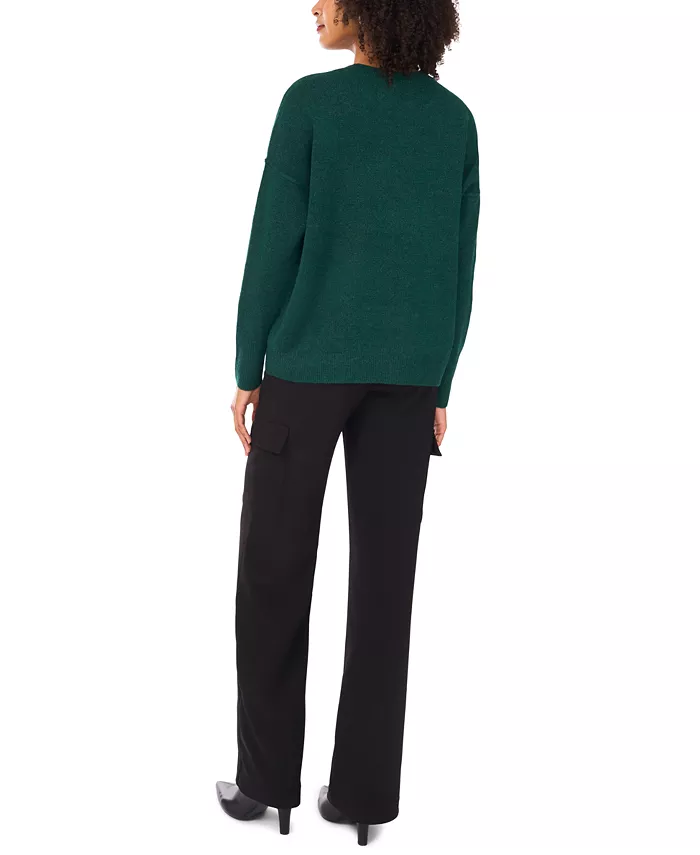 Women's Cozy Crewneck Long-Sleeve Extend-Shoulder Sweater - thumbnail 7