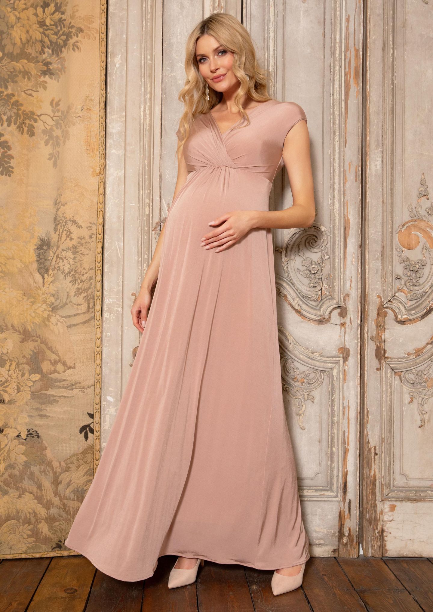 Tiffany Rose Maternity Женское макси-платье для беременных Tiffany Rose Francesca, цвет: Пудровый — фото 4