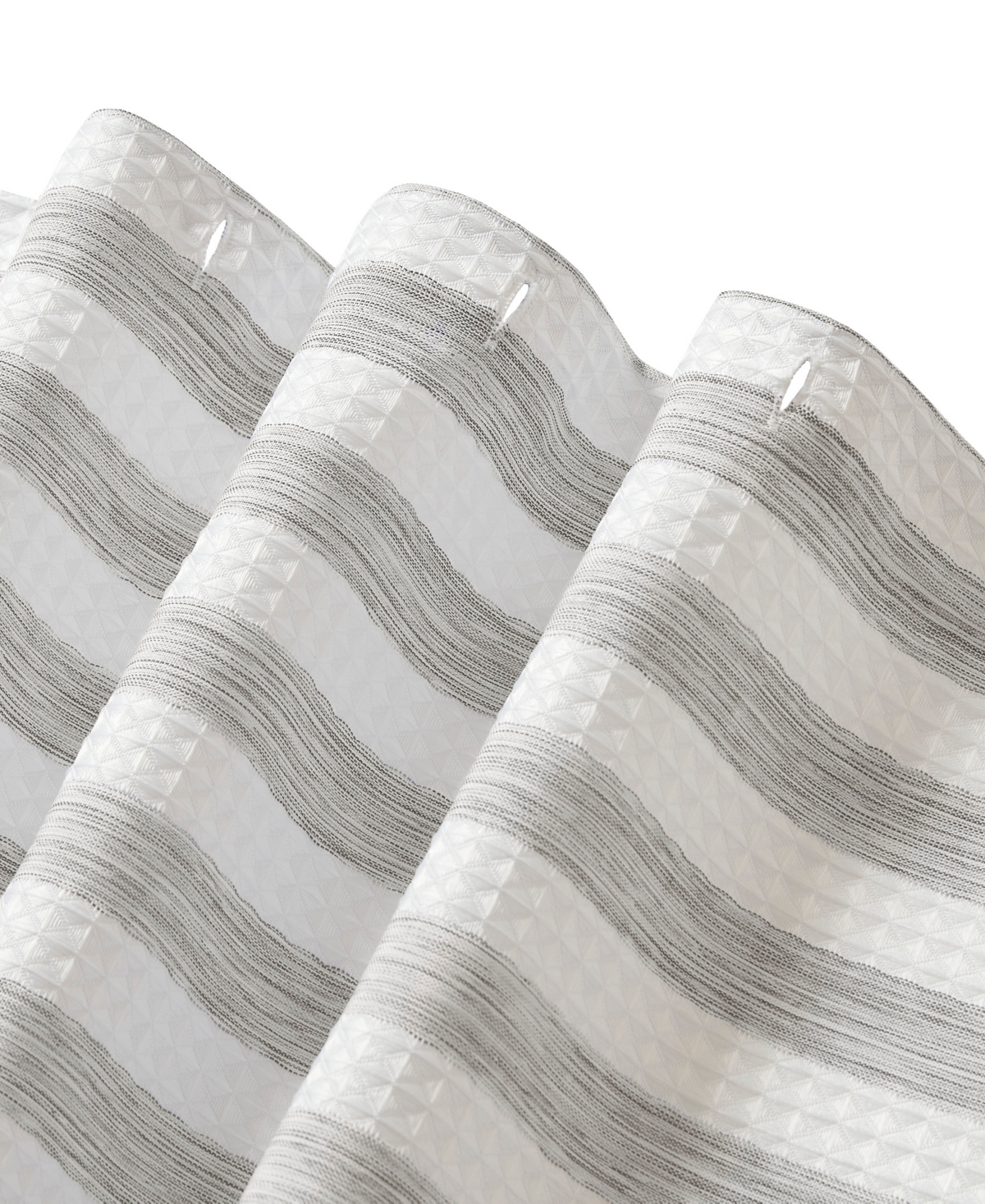 Madison Park Ariana Ombre Waffle Shower Curtain, 72" X 72" In Gray