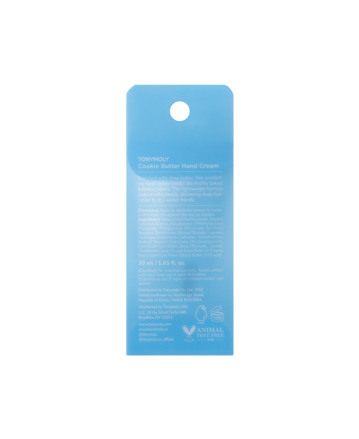 Tonymoly Cookie Butter Hand Cream In Transparent