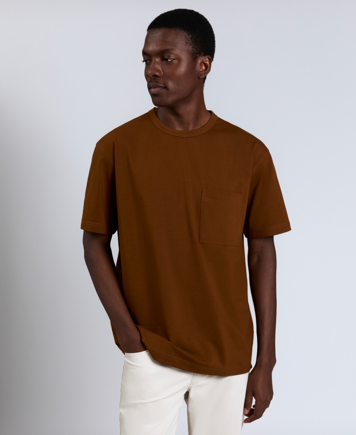 Kenneth Cole Men's Short Sleeve Oversized T-shirt In Brown